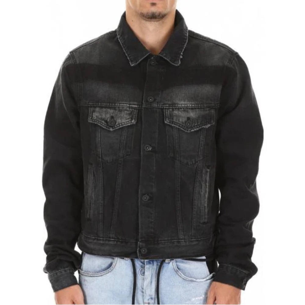 Off-White Faded Black Denim Jacket